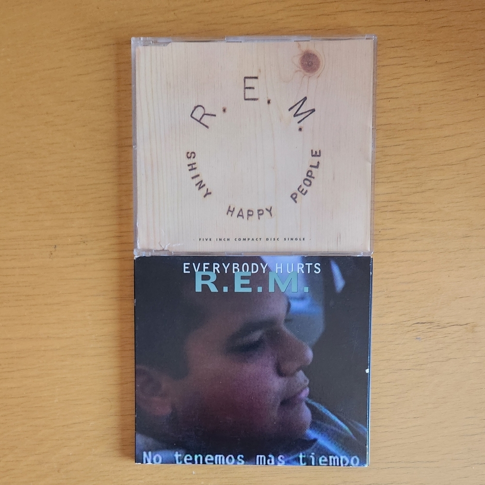 R.E.M. "Shiny Happy People", "Everybody Hurts" - 1990s CD Singles (Lot of 2)